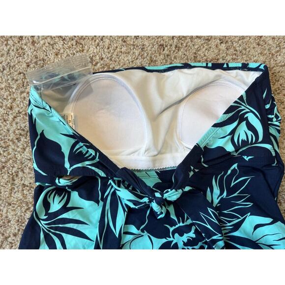 NWOT, BeachHouse Womens Swim suit tankini top, size 12, Strapless, Tie Back - Picture 4 of 5